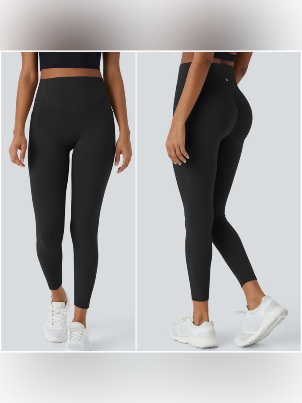 NWT Halara UltraSculpt Contour Shaping Leggings Sz M Black 7/8 Length